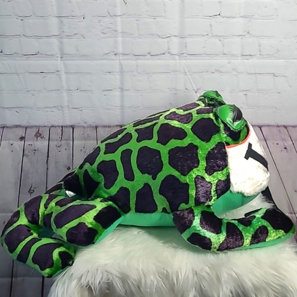 Vintage 90s Weird Funky Big Eye XL Jumbo Frog Toad Carnival Plush Stuffed Animal - Picture 16 of 17